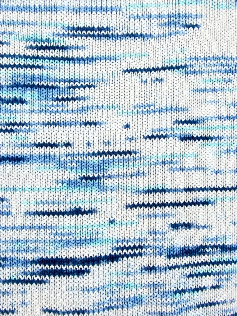J. Crew Blue White Space-Dyed Summer Knit Crewneck Sweater - 100% Cotton